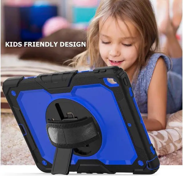 Alt view image 4 of 6 - BONAEVER For iPad Air 3 10.5 Case 2019 / iPad Pro 10.5 Case 2017 Rugged Shockproof Protective Cover Case with Rotating Stand and Shoulder Strap for iPad Air (3rd Gen) 10.5" 2019 / iPad Pro 10.5" 2017