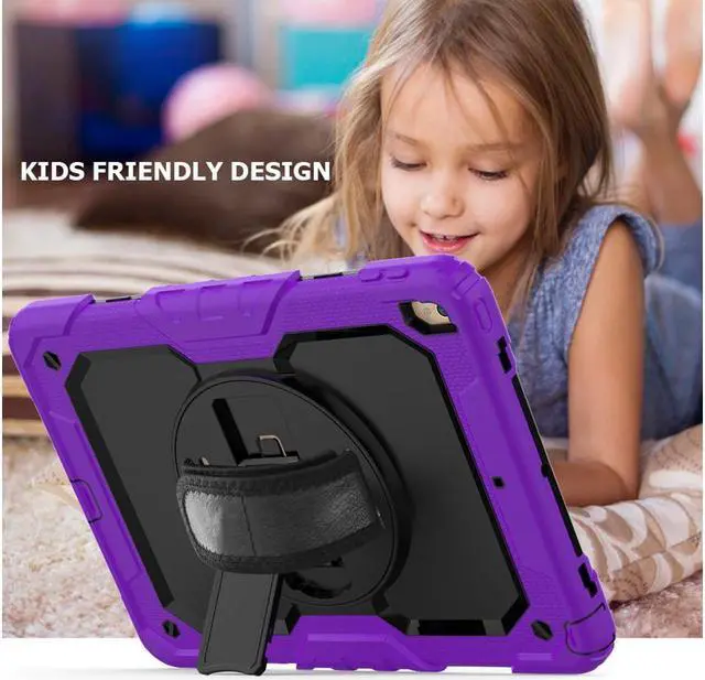 Alt view image 2 of 5 - BONAEVER For iPad Air 3 10.5 Case 2019 / iPad Pro 10.5 Case 2017 Rugged Shockproof Protective Cover Case with Rotating Stand and Shoulder Strap for iPad Air (3rd Gen) 10.5" 2019 / iPad Pro 10.5" 2017