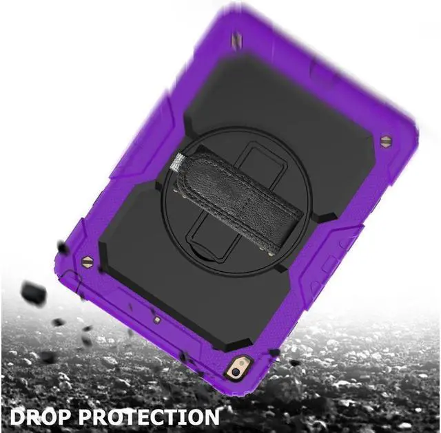 Alt view image 5 of 5 - BONAEVER For iPad Air 3 10.5 Case 2019 / iPad Pro 10.5 Case 2017 Rugged Shockproof Protective Cover Case with Rotating Stand and Shoulder Strap for iPad Air (3rd Gen) 10.5" 2019 / iPad Pro 10.5" 2017