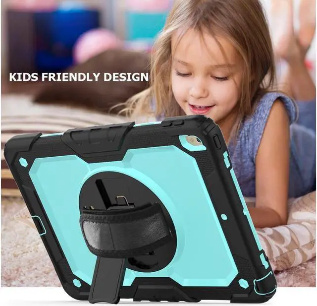 Alt view image 4 of 5 - BONAEVER For iPad Air 3 10.5 Case 2019 / iPad Pro 10.5 Case 2017 Rugged Shockproof Protective Cover Case with Rotating Stand and Shoulder Strap for iPad Air (3rd Gen) 10.5" 2019 / iPad Pro 10.5" 2017