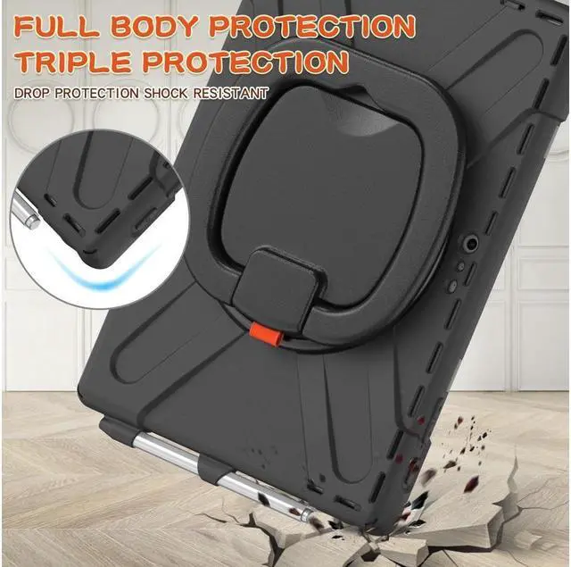 Alt view image 2 of 7 - BONAEVER Surface Pro 7 Plus / Pro 7 / Pro 6 / Pro 5 / Pro 4 / Pro LTE Case Protective Case 360 Degree Rotatable Heavy- Cover with Hand Strap Shoulder Belt Stand and