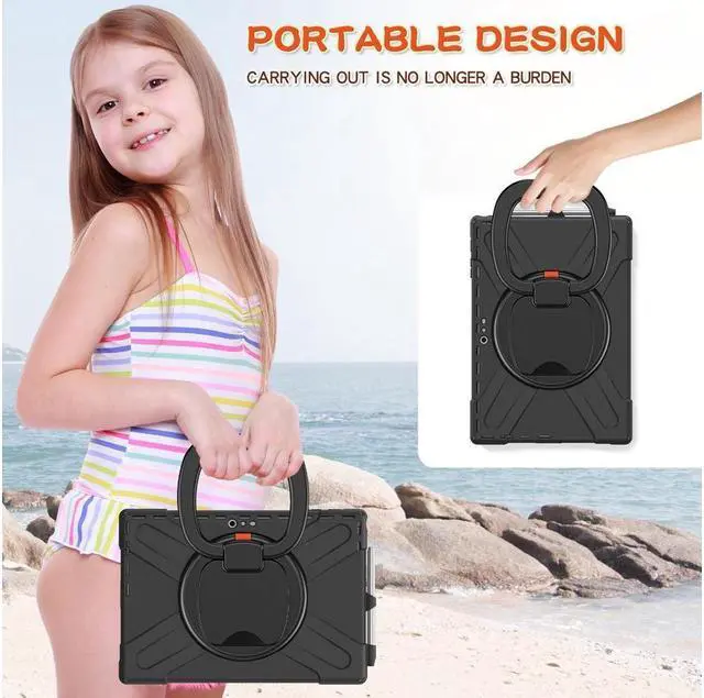 Alt view image 7 of 7 - BONAEVER Surface Pro 7 Plus / Pro 7 / Pro 6 / Pro 5 / Pro 4 / Pro LTE Case Protective Case 360 Degree Rotatable Heavy- Cover with Hand Strap Shoulder Belt Stand and