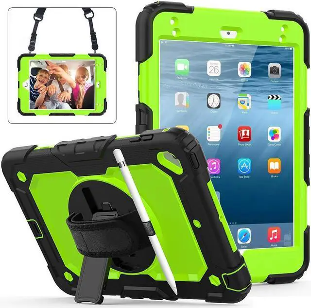 Main image of BONAEVER For iPad Mini 5 Case iPad Mini 4 Case Shockproof Stand Standurdy Protective Mini Cover with Screen Protector Pencil Holder Handle Strap for 7.9 iPad Mini 5th Gen / Mini 4th Generation