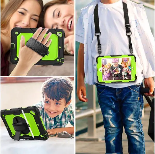 Alt view image 5 of 5 - BONAEVER For iPad Mini 5 Case iPad Mini 4 Case Shockproof Stand Standurdy Protective Mini Cover with Screen Protector Pencil Holder Handle Strap for 7.9 iPad Mini 5th Gen / Mini 4th Generation