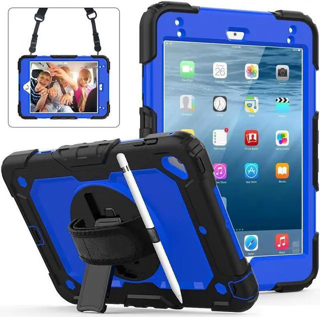 Main image of BONAEVER For iPad Mini 5 Case iPad Mini 4 Case Shockproof Stand Standurdy Protective Mini Cover with Screen Protector Pencil Holder Handle Strap for 7.9 iPad Mini 5th Gen / Mini 4th Generation