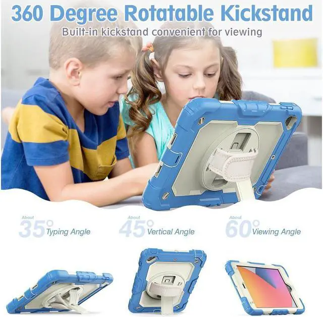 Alt view image 5 of 6 - BONAEVER For iPad Mini 5 Case iPad Mini 4 Case Shockproof Stand Standurdy Protective Mini Cover with Screen Protector Pencil Holder Handle Strap for 7.9 iPad Mini 5th Gen / Mini 4th Generation