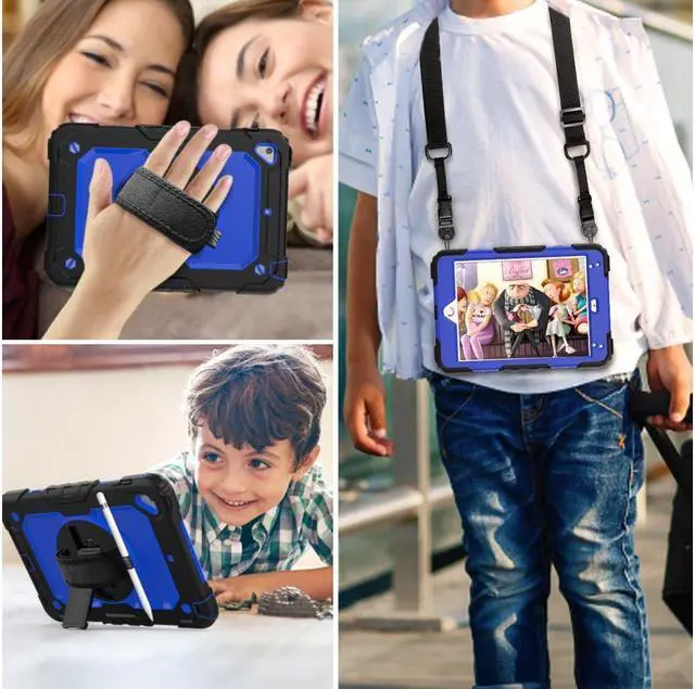 Alt view image 4 of 5 - BONAEVER For iPad Mini 5 Case iPad Mini 4 Case Shockproof Stand Standurdy Protective Mini Cover with Screen Protector Pencil Holder Handle Strap for 7.9 iPad Mini 5th Gen / Mini 4th Generation