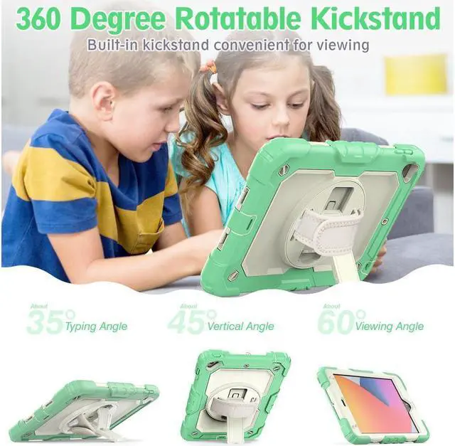 Alt view image 5 of 6 - BONAEVER For iPad Mini 5 Case iPad Mini 4 Case Shockproof Stand Standurdy Protective Mini Cover with Screen Protector Pencil Holder Handle Strap for 7.9 iPad Mini 5th Gen / Mini 4th Generation