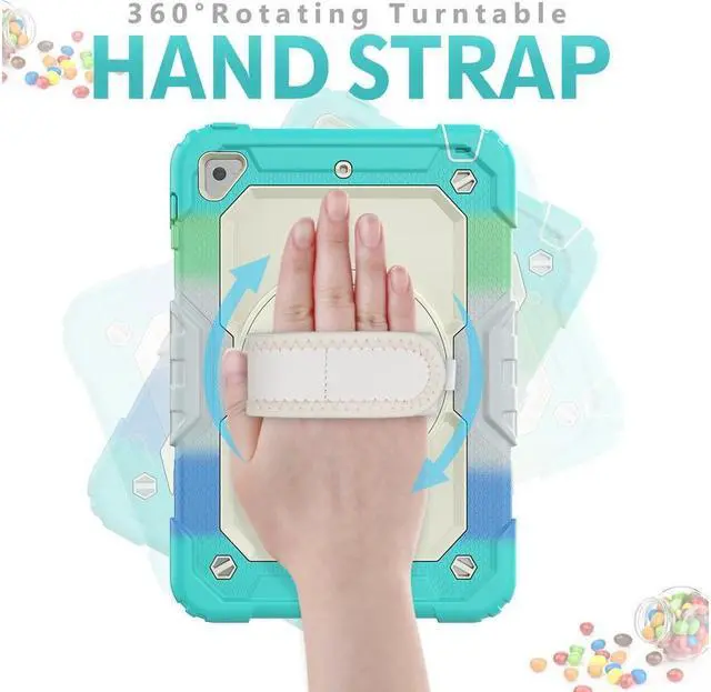 Alt view image 5 of 6 - BONAEVER For iPad Mini 5 Case iPad Mini 4 Case Shockproof Stand Standurdy Protective Mini Cover with Screen Protector Pencil Holder Handle Strap for 7.9 iPad Mini 5th Gen / Mini 4th Generation