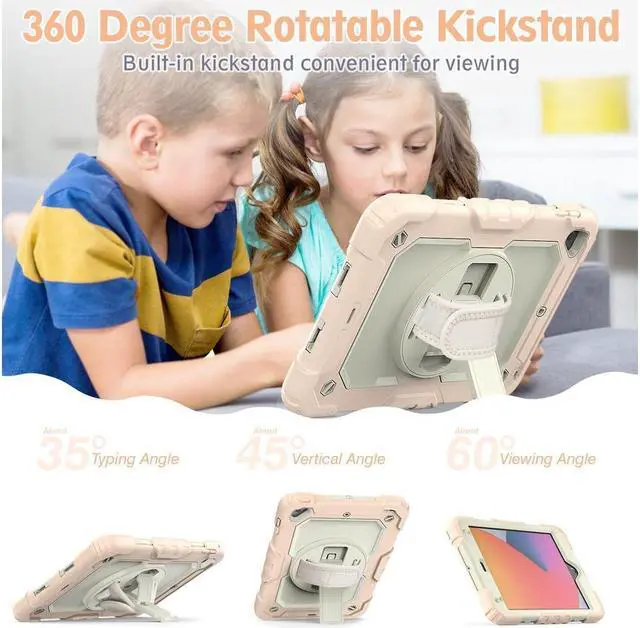 Alt view image 2 of 6 - BONAEVER For iPad Mini 5 Case iPad Mini 4 Case Shockproof Stand Standurdy Protective Mini Cover with Screen Protector Pencil Holder Handle Strap for 7.9 iPad Mini 5th Gen / Mini 4th Generation