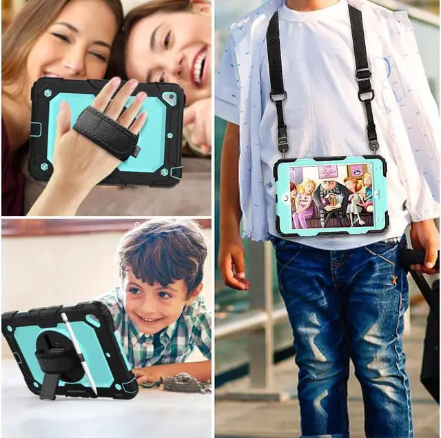 Alt view image 4 of 5 - BONAEVER For iPad Mini 5 Case iPad Mini 4 Case Shockproof Stand Standurdy Protective Mini Cover with Screen Protector Pencil Holder Handle Strap for 7.9 iPad Mini 5th Gen / Mini 4th Generation