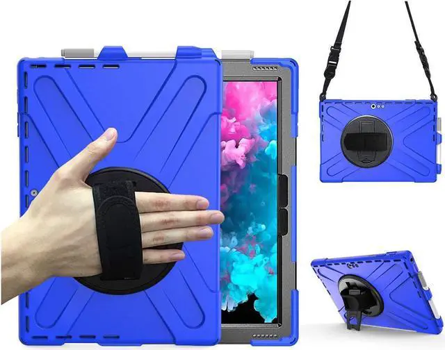 Main image of BONAEVER Surface Pro 7 Plus / Pro 7 / Pro 6 / Pro 5 / Pro 4 / Pro LTE Case Protective Case 360 Degree Rotatable Heavy- Cover with Hand Strap Shoulder Belt Stand and