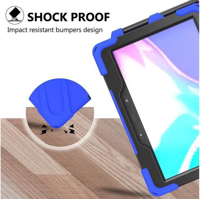 Alt view image 3 of 7 - BONAEVER For Galaxy Tab Active5 Pro 2025/Active4 Pro 2022/Tab Active Pro 2019 10.1 Inch Case Model SM-T630/T638/T540/T547 with S Pen Holder Rotating Stand and /Shoulder Strap Shockproof Cover