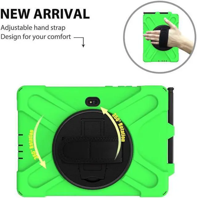 Alt view image 2 of 7 - BONAEVER For Galaxy Tab Active5 Pro 2025/Active4 Pro 2022/Tab Active Pro 2019 10.1 Inch Case Model SM-T630/T638/T540/T547 with S Pen Holder Rotating Stand and /Shoulder Strap Shockproof Cover