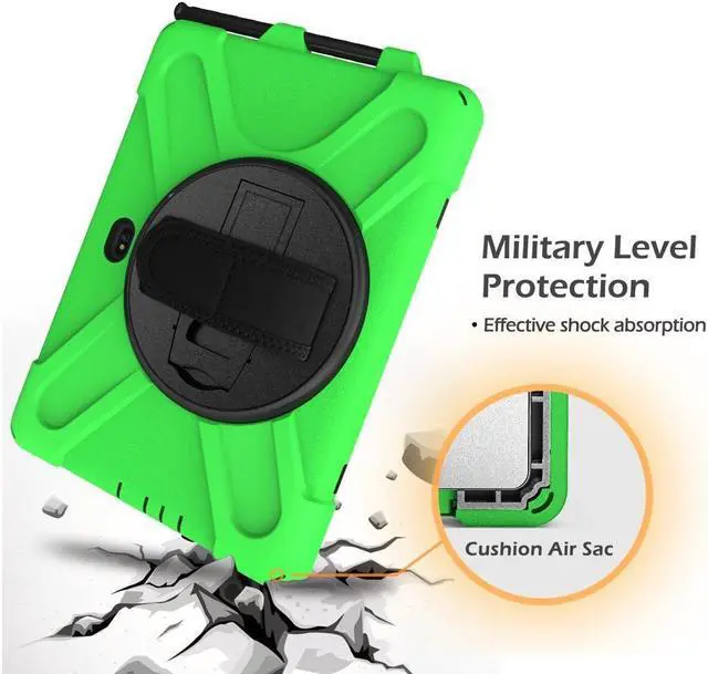 Alt view image 6 of 7 - BONAEVER For Galaxy Tab Active5 Pro 2025/Active4 Pro 2022/Tab Active Pro 2019 10.1 Inch Case Model SM-T630/T638/T540/T547 with S Pen Holder Rotating Stand and /Shoulder Strap Shockproof Cover