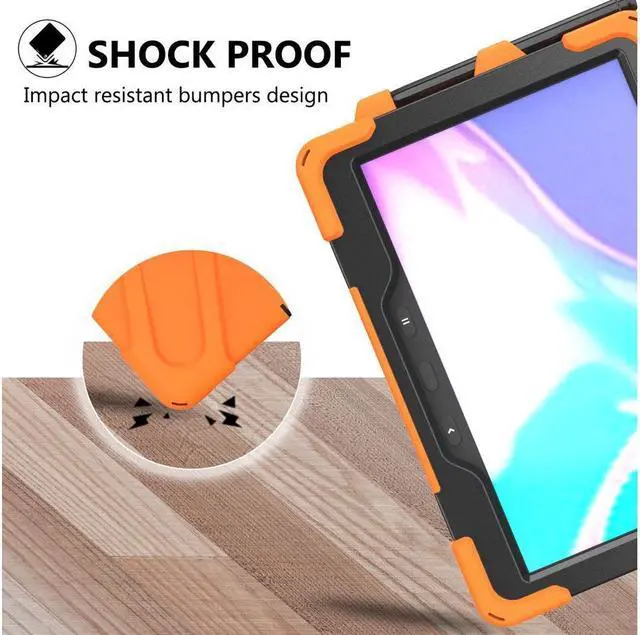 Alt view image 3 of 7 - BONAEVER For Samsung Tab Active Pro 10.1 2019 Case with Pencil Holder / Rotatable Stand / Hand Strap Shoulder Belt Shockproof Cover for Samsung Tab Active Pro 10.1 inch 2019 Model SM-T547 T540 T545