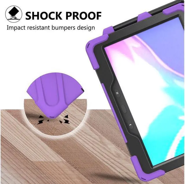 Alt view image 3 of 7 - BONAEVER For Samsung Tab Active Pro 10.1 2019 Case with Pencil Holder / Rotatable Stand / Hand Strap Shoulder Belt Shockproof Cover for Samsung Tab Active Pro 10.1 inch 2019 Model SM-T547 T540 T545