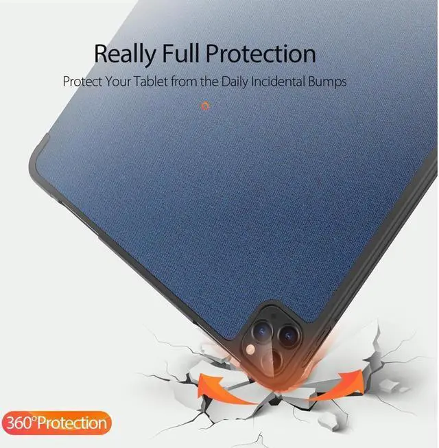 Alt view image 5 of 7 - BONAEVER Slim Smart Case for iPad Pro 12.9 2022 2021 2020 6th 5th 4th Generation Support Apple Pencil Charging Soft TPU Protective Stand Cover