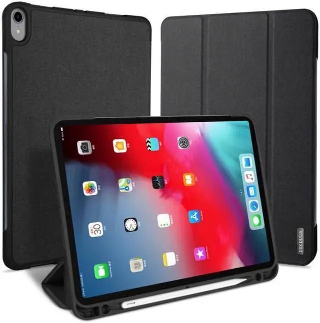 Main image of BONAEVER PU Leather Flip Smart Case for iPad Pro 11 Inch 2018 with Pencil Holder Soft TPU Back Cover Trifold Stand with Auto Sleep Wake