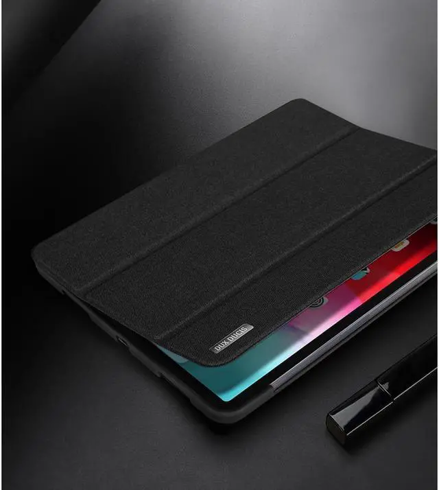 Alt view image 7 of 7 - BONAEVER PU Leather Flip Smart Case for iPad Pro 11 Inch 2018 with Pencil Holder Soft TPU Back Cover Trifold Stand with Auto Sleep Wake