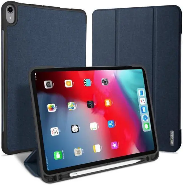Main image of BONAEVER PU Leather Flip Smart Case for iPad Pro 11 Inch 2018 with Pencil Holder Soft TPU Back Cover Trifold Stand with Auto Sleep Wake