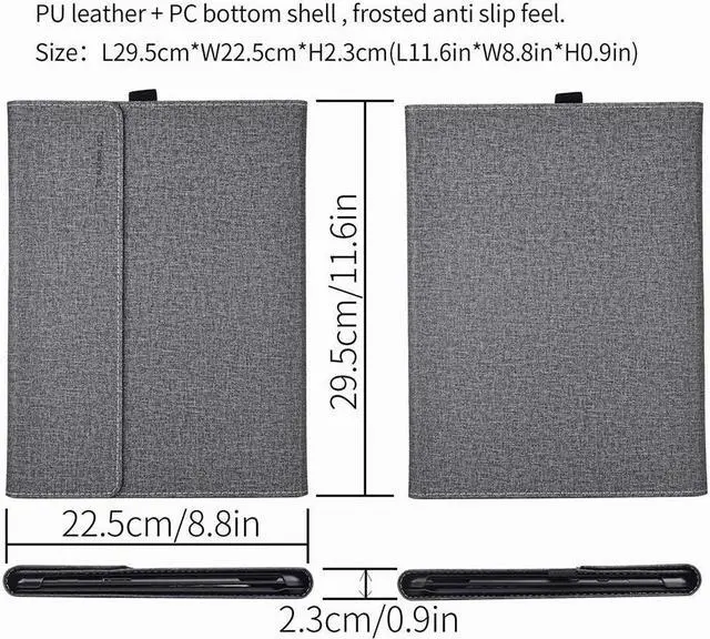 Alt view image 6 of 7 - BONAEVER For Microsoft Surface Pro 8 Case - Premium PU Leather Stand Cover with Multiple Angle Viewing / Pen Holder for Surface Pro 8 13 inch 2021