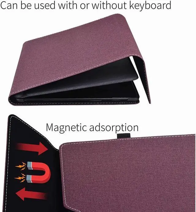 Alt view image 4 of 7 - BONAEVER For Microsoft Surface Pro 8 Case - Premium PU Leather Stand Cover with Multiple Angle Viewing / Pen Holder for Surface Pro 8 13 inch 2021