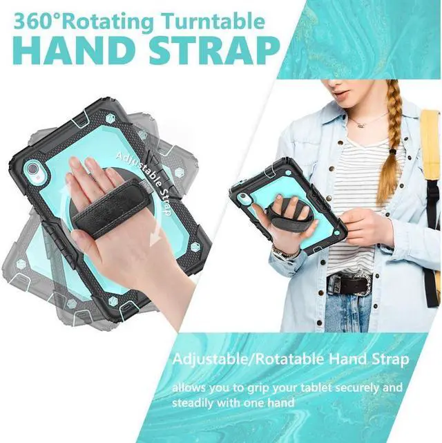 Alt view image 4 of 6 - Case for Lenovo Tab M8 8 inch FHD 2020 TB-8705F TB-8705N, Lenovo Tab M8 (2nd Gen) 8'' HD 2019 TB-8505X TB-8505F, Lenovo Smart Tab M8 TB-8505FS Cover w/ Pen Holder Screen Protector Stand Shoulder Strap