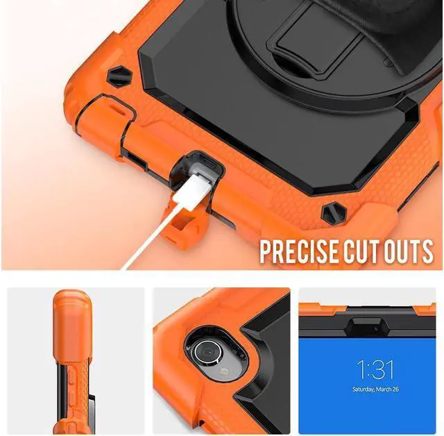 Alt view image 4 of 6 - Case for Lenovo Tab M8 8 inch FHD 2020 TB-8705F TB-8705N, Lenovo Tab M8 (2nd Gen) 8'' HD 2019 TB-8505X TB-8505F, Lenovo Smart Tab M8 TB-8505FS Cover w/ Pen Holder Screen Protector Stand Shoulder Strap