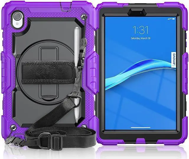 Main image of Case for Lenovo Tab M8 8 inch FHD 2020 TB-8705F TB-8705N, Lenovo Tab M8 (2nd Gen) 8'' HD 2019 TB-8505X TB-8505F, Lenovo Smart Tab M8 TB-8505FS Cover w/ Pen Holder Screen Protector Stand Shoulder Strap
