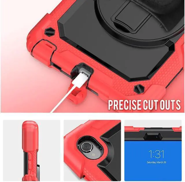 Alt view image 2 of 6 - Case for Lenovo Tab M8 8 inch FHD 2020 TB-8705F TB-8705N, Lenovo Tab M8 (2nd Gen) 8'' HD 2019 TB-8505X TB-8505F, Lenovo Smart Tab M8 TB-8505FS Cover w/ Pen Holder Screen Protector Stand Shoulder Strap