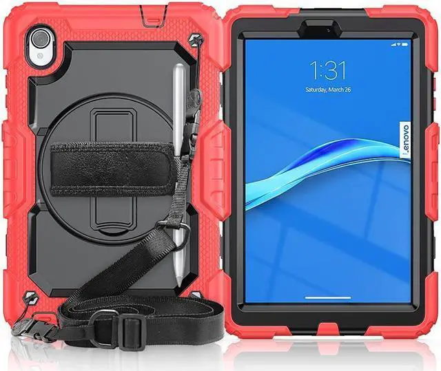 Main image of Case for Lenovo Tab M8 8 inch FHD 2020 TB-8705F TB-8705N, Lenovo Tab M8 (2nd Gen) 8'' HD 2019 TB-8505X TB-8505F, Lenovo Smart Tab M8 TB-8505FS Cover w/ Pen Holder Screen Protector Stand Shoulder Strap