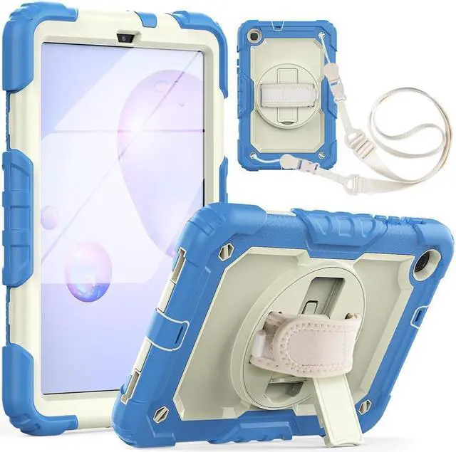 Main image of BONAEVER For Samsung Galaxy Tab A 8.4 2020 Case with Screen Protector Model SM-T307 / SM-T307U with Pen Holder Hard Durable Rugged Protective Cover with Handle Shoulder Strap