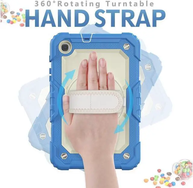 Alt view image 3 of 7 - BONAEVER For Samsung Galaxy Tab A 8.4 2020 Case with Screen Protector Model SM-T307 / SM-T307U with Pen Holder Hard Durable Rugged Protective Cover with Handle Shoulder Strap