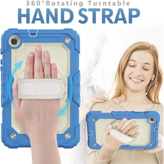 Alt view image 2 of 7 - BONAEVER For Samsung Galaxy Tab A 8.4 2020 Case with Screen Protector Model SM-T307 / SM-T307U with Pen Holder Hard Durable Rugged Protective Cover with Handle Shoulder Strap