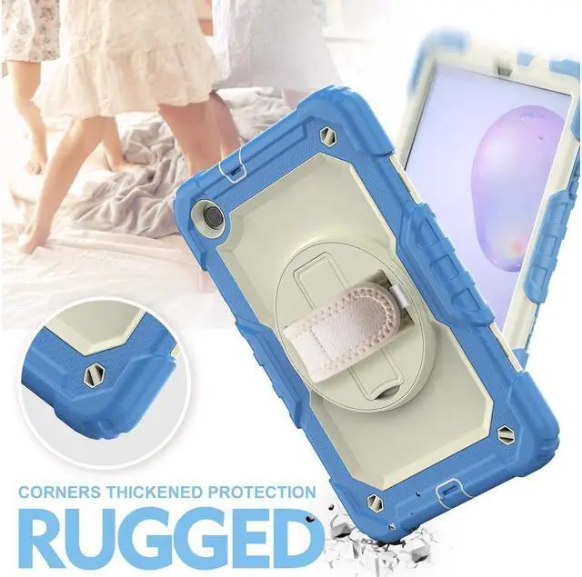 Alt view image 5 of 7 - BONAEVER For Samsung Galaxy Tab A 8.4 2020 Case with Screen Protector Model SM-T307 / SM-T307U with Pen Holder Hard Durable Rugged Protective Cover with Handle Shoulder Strap