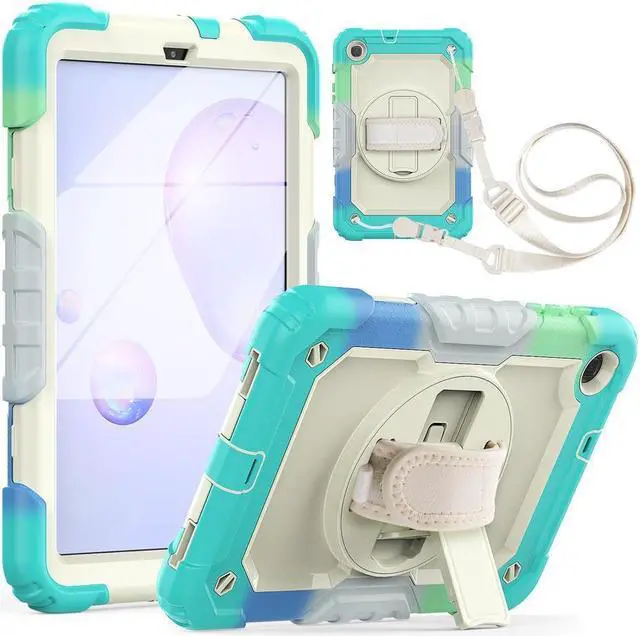 Main image of BONAEVER For Samsung Galaxy Tab A 8.4 2020 Case with Screen Protector Model SM-T307 / SM-T307U with Pen Holder Hard Durable Rugged Protective Cover with Handle Shoulder Strap