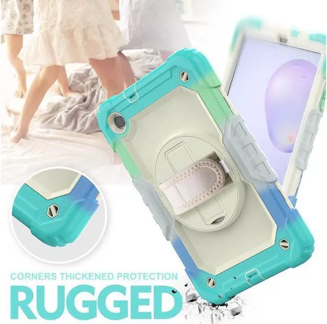 Alt view image 4 of 7 - BONAEVER For Samsung Galaxy Tab A 8.4 2020 Case with Screen Protector Model SM-T307 / SM-T307U with Pen Holder Hard Durable Rugged Protective Cover with Handle Shoulder Strap