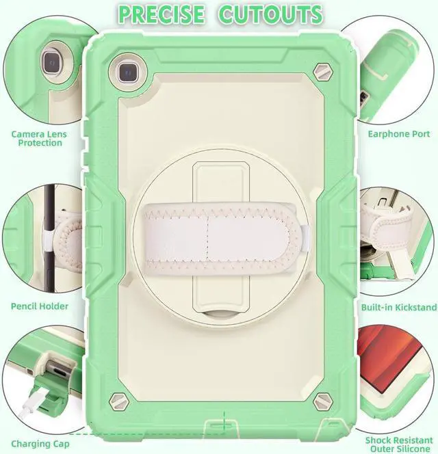 Alt view image 6 of 6 - BONAEVER For Samsung Galaxy Tab A7 Case 2020 SM-T500 / T505 / T507 with Screen Protector for Kids Shockproof Cover for 10.4 Inch Tab A7 with S Pen Holder Stand and Strap Shoulder Strap