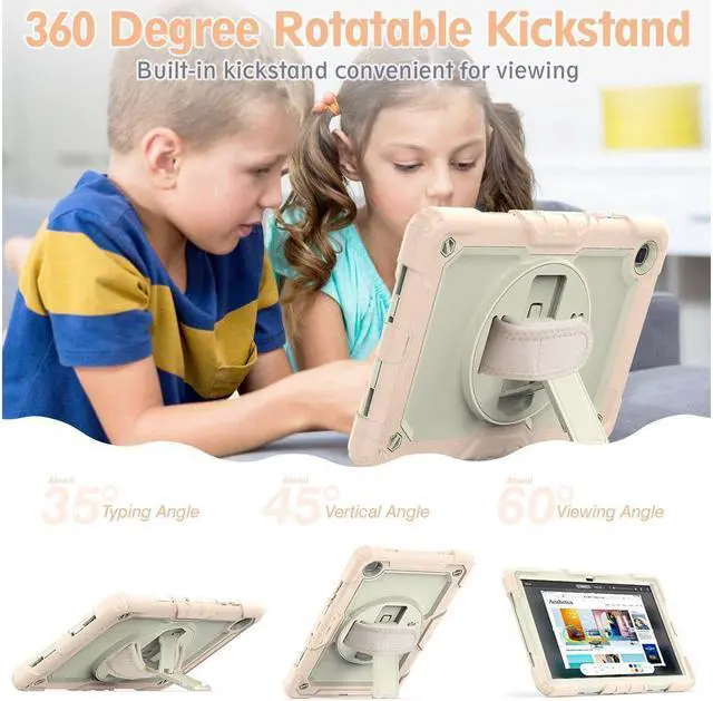 Alt view image 5 of 6 - BONAEVER For Samsung Galaxy Tab A7 Case 2020 SM-T500 / T505 / T507 with Screen Protector for Kids Shockproof Cover for 10.4 Inch Tab A7 with S Pen Holder Stand and Strap Shoulder Strap