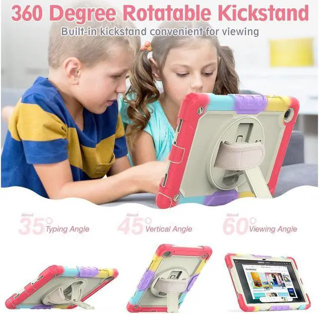 Alt view image 4 of 6 - BONAEVER For Samsung Galaxy Tab A7 Case 2020 SM-T500 / T505 / T507 with Screen Protector for Kids Shockproof Cover for 10.4 Inch Tab A7 with S Pen Holder Stand and Strap Shoulder Strap