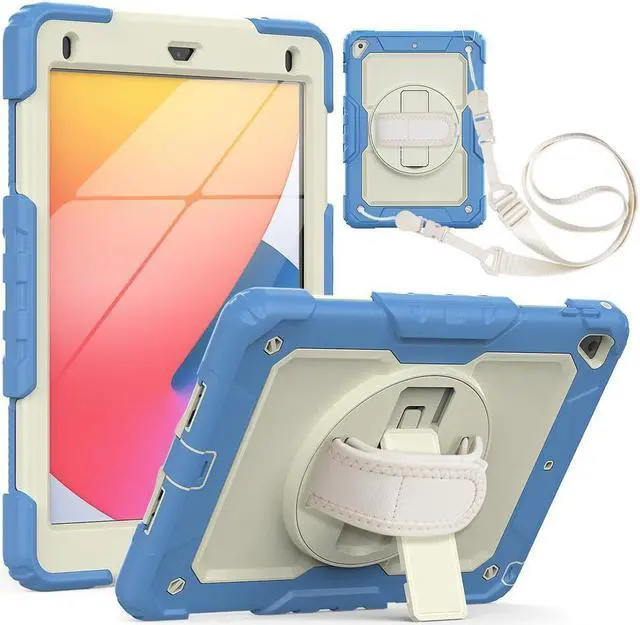 Main image of BONAEVER Case for iPad 6th / 5th Generation iPad 9.7 2018 2017 iPad Air 2/ Pro 9.7 inch Shockproof Case with Built-in Screen Protector Pencil Holder 360 Degree Rotatable Stand / Hand Strap