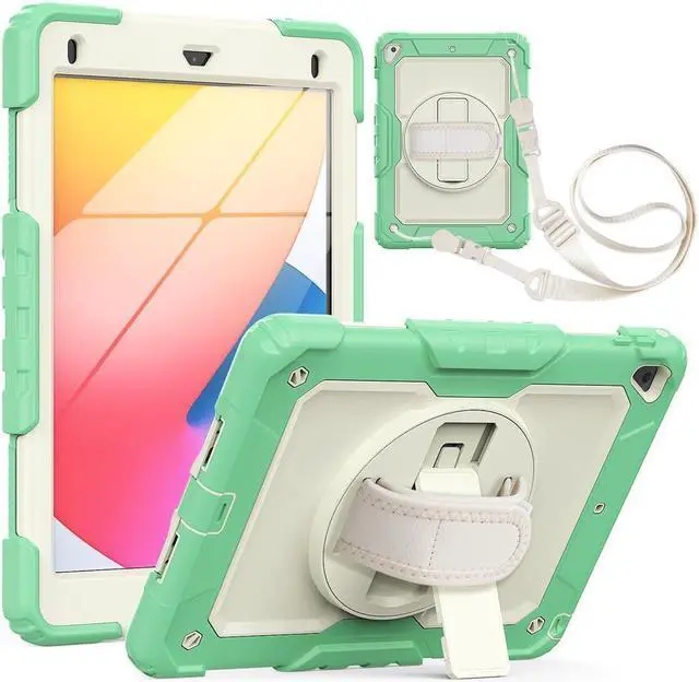 Main image of BONAEVER Case for iPad 6th / 5th Generation iPad 9.7 2018 2017 iPad Air 2/ Pro 9.7 inch Shockproof Case with Built-in Screen Protector Pencil Holder 360 Degree Rotatable Stand / Hand Strap
