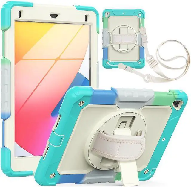 Main image of BONAEVER Case for iPad 6th / 5th Generation iPad 9.7 2018 2017 iPad Air 2/ Pro 9.7 inch Shockproof Case with Built-in Screen Protector Pencil Holder 360 Degree Rotatable Stand / Hand Strap