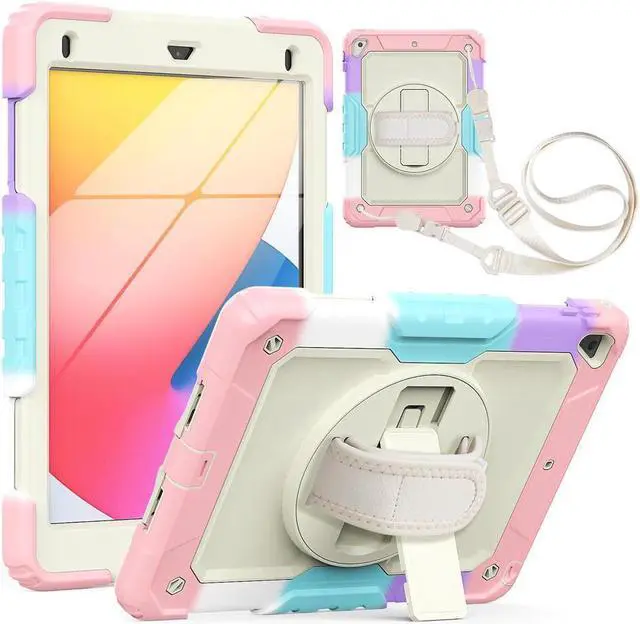Main image of BONAEVER Case for iPad 6th / 5th Generation iPad 9.7 2018 2017 iPad Air 2/ Pro 9.7 inch Shockproof Case with Built-in Screen Protector Pencil Holder 360 Degree Rotatable Stand / Hand Strap