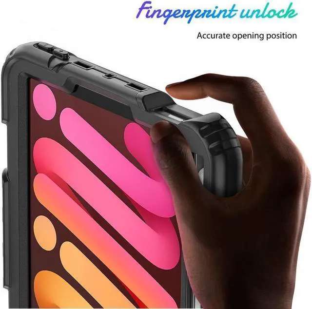 Alt view image 7 of 7 - BONAEVER Case for iPad mini 7 (A17 Pro) 2024 / Mini 6 2021 8.3 inch Shockproof cover for iPad Mini 6 with Screen Protector Pencil Holder Stand and /Shoulder Strap
