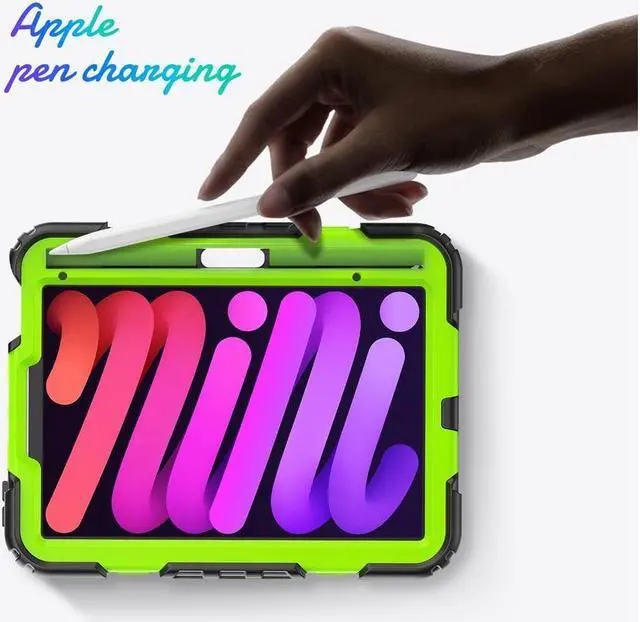 Alt view image 7 of 7 - BONAEVER Case for iPad mini 7 (A17 Pro) 2024 / Mini 6 2021 8.3 inch Shockproof cover for iPad Mini 6 with Screen Protector Pencil Holder Stand and /Shoulder Strap