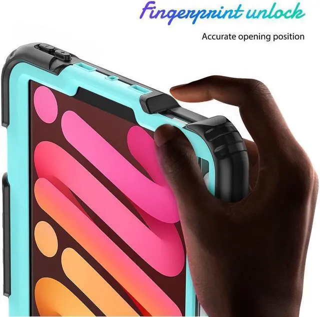 Alt view image 4 of 6 - BONAEVER Case for iPad mini 7 (A17 Pro) 2024 / Mini 6 2021 8.3 inch Shockproof cover for iPad Mini 6 with Screen Protector Pencil Holder Stand and /Shoulder Strap