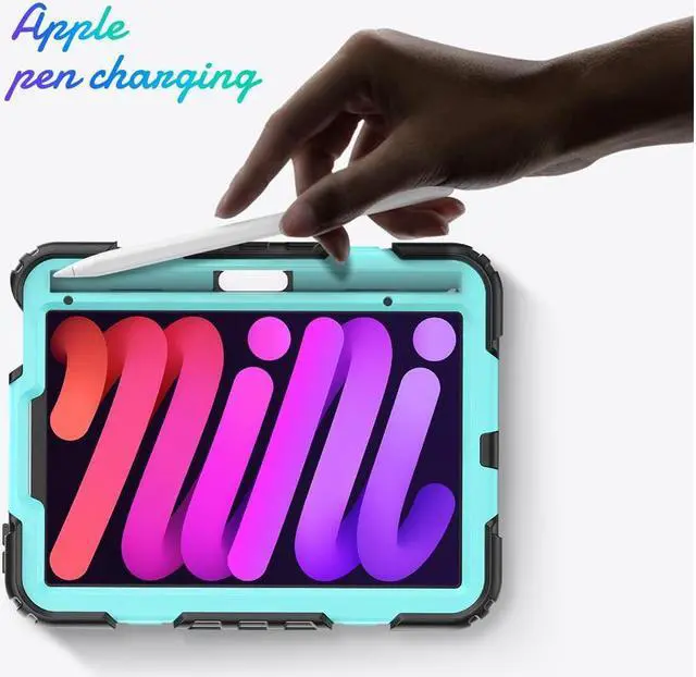 Alt view image 5 of 6 - BONAEVER Case for iPad mini 7 (A17 Pro) 2024 / Mini 6 2021 8.3 inch Shockproof cover for iPad Mini 6 with Screen Protector Pencil Holder Stand and /Shoulder Strap