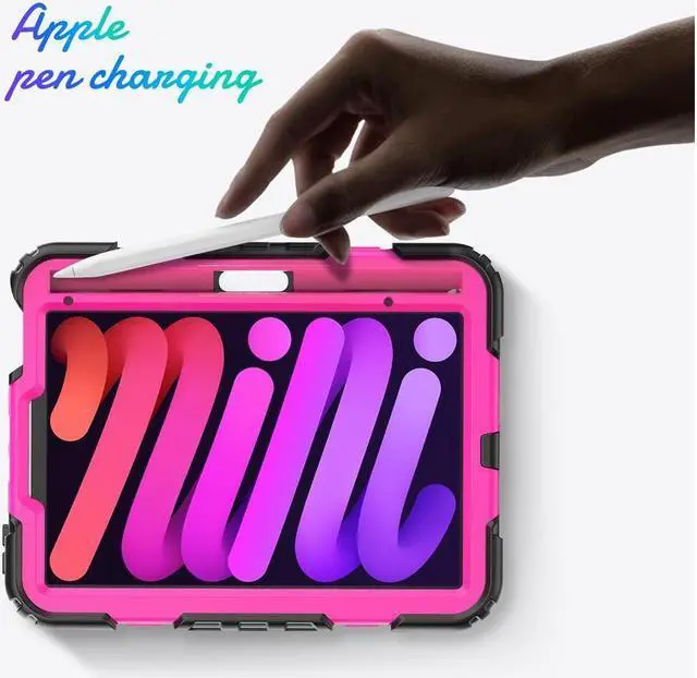Alt view image 5 of 7 - BONAEVER Case for iPad mini 7 (A17 Pro) 2024 / Mini 6 2021 8.3 inch Shockproof cover for iPad Mini 6 with Screen Protector Pencil Holder Stand and /Shoulder Strap